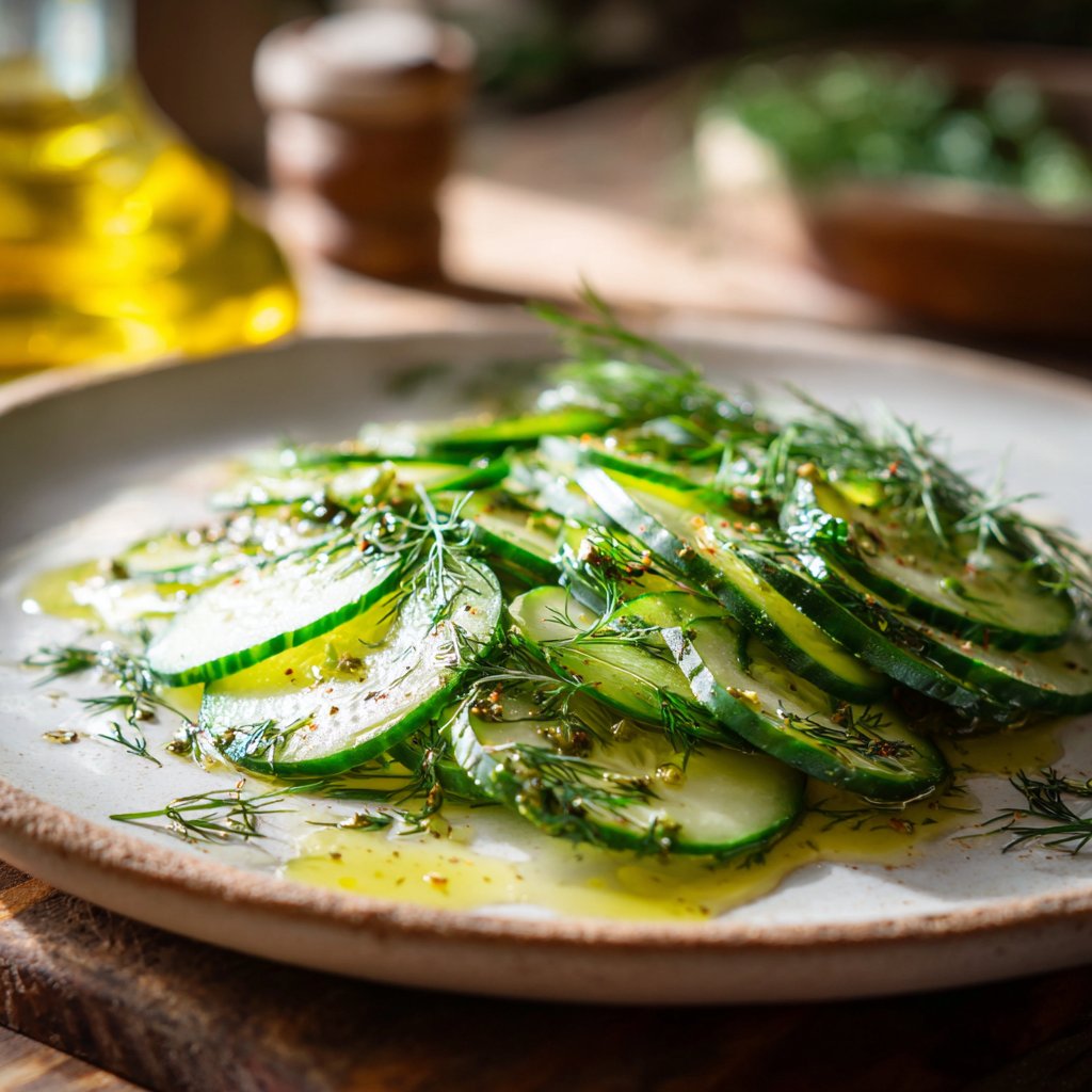 Cucumber Carpaccio with Dill