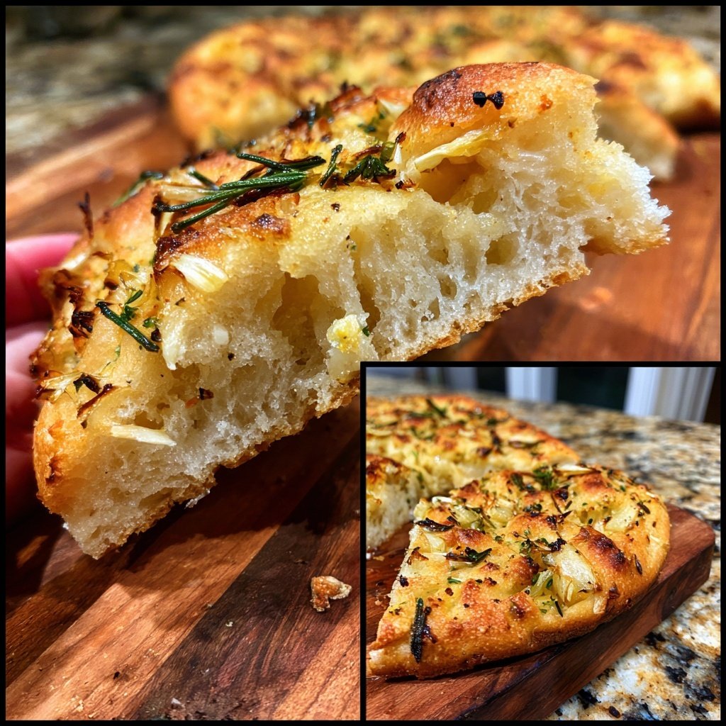 Roasted Garlic and Herb Focaccia