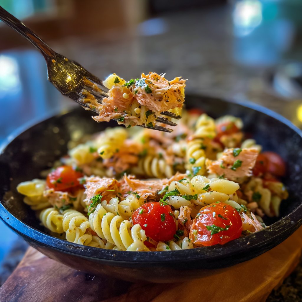 Tomato and Salmon Pasta Salad