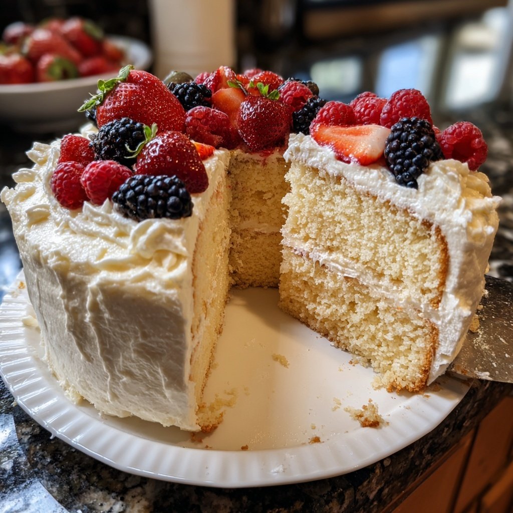 Dessert Vanilla Sponge Cake