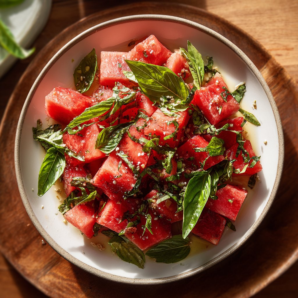 Basil Watermelon Salad