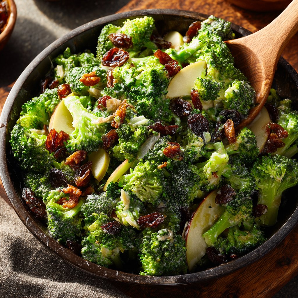Broccoli Apple Salad with Raisins
