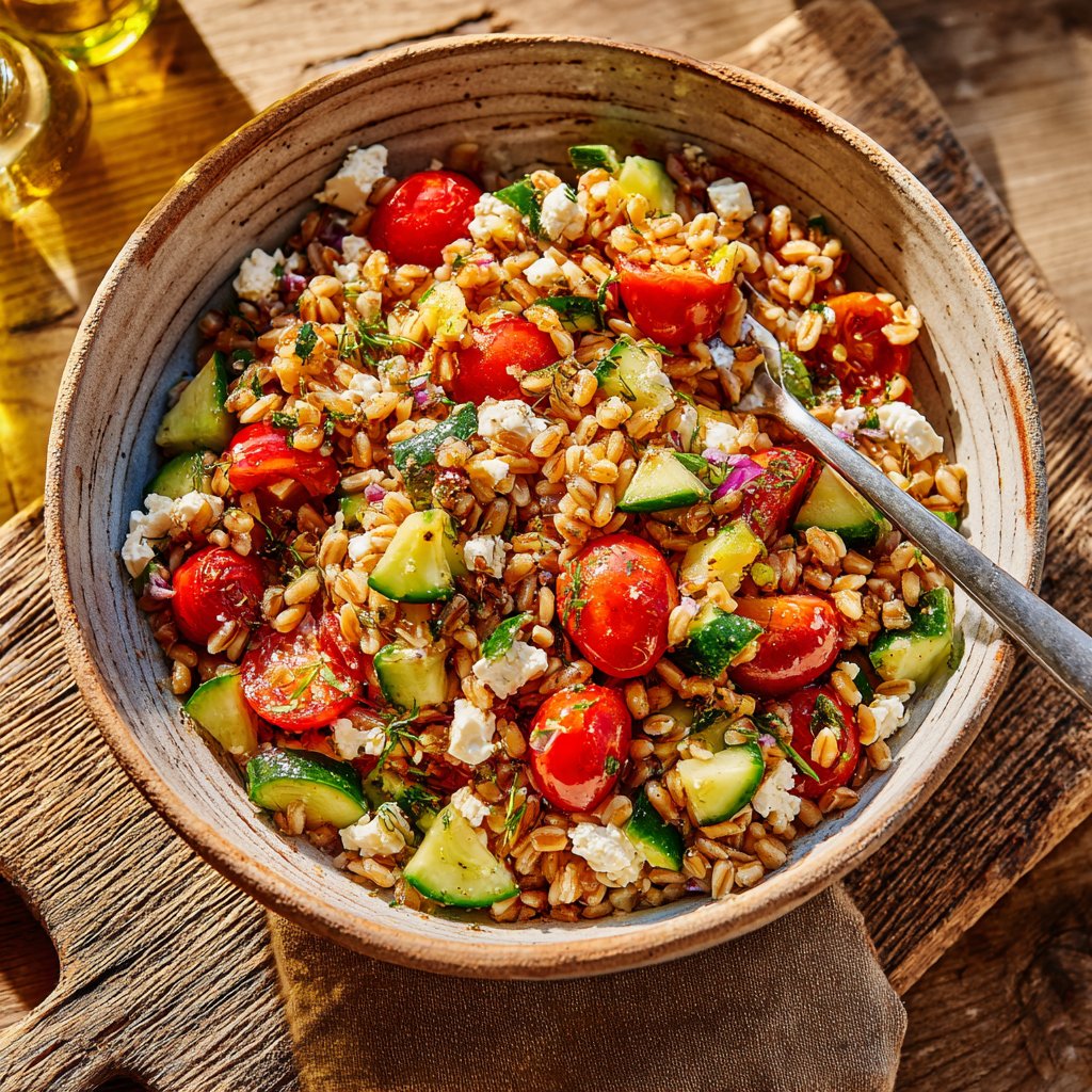 Zesty Mediterranean Farro Salad