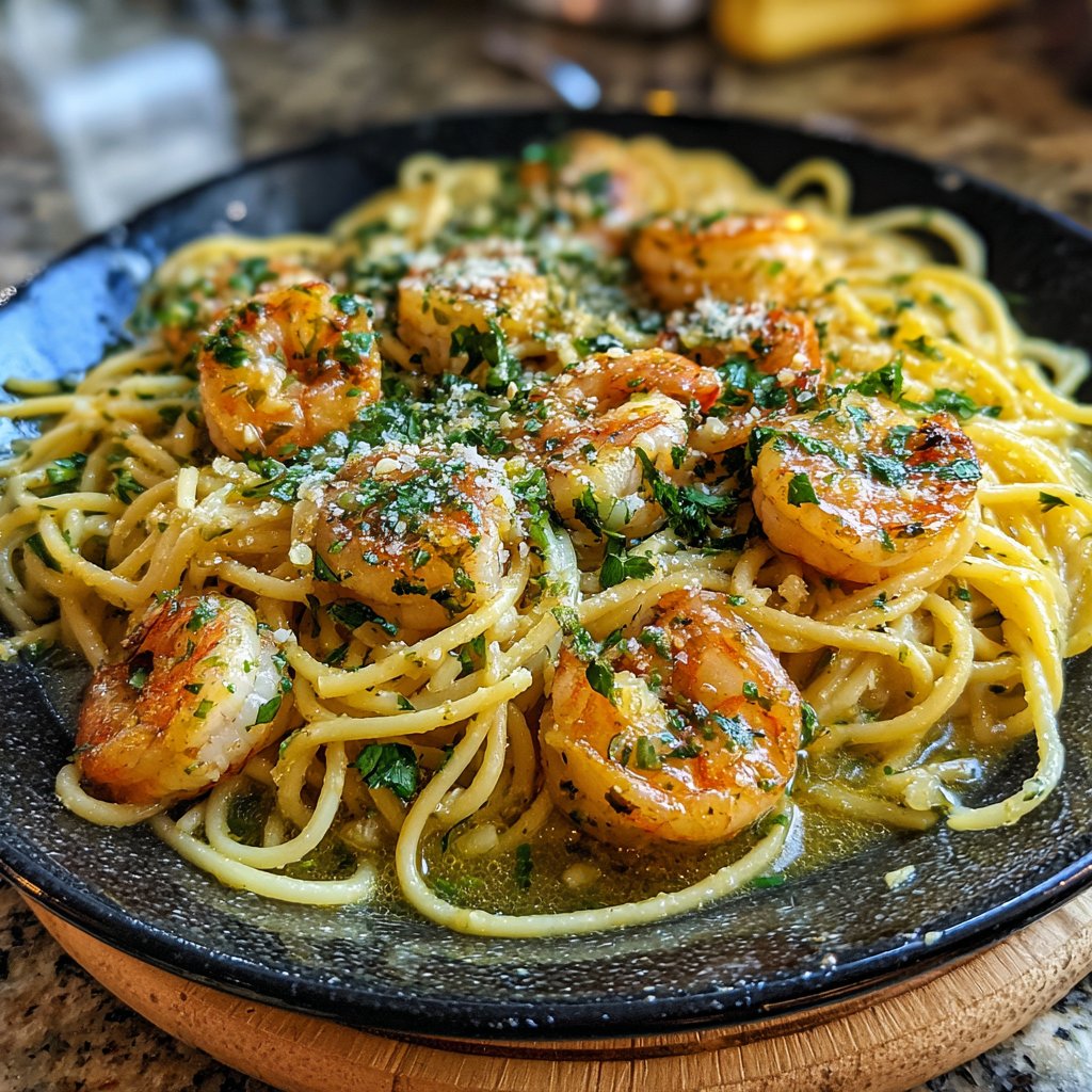 Garlic Butter Shrimp and Pasta
