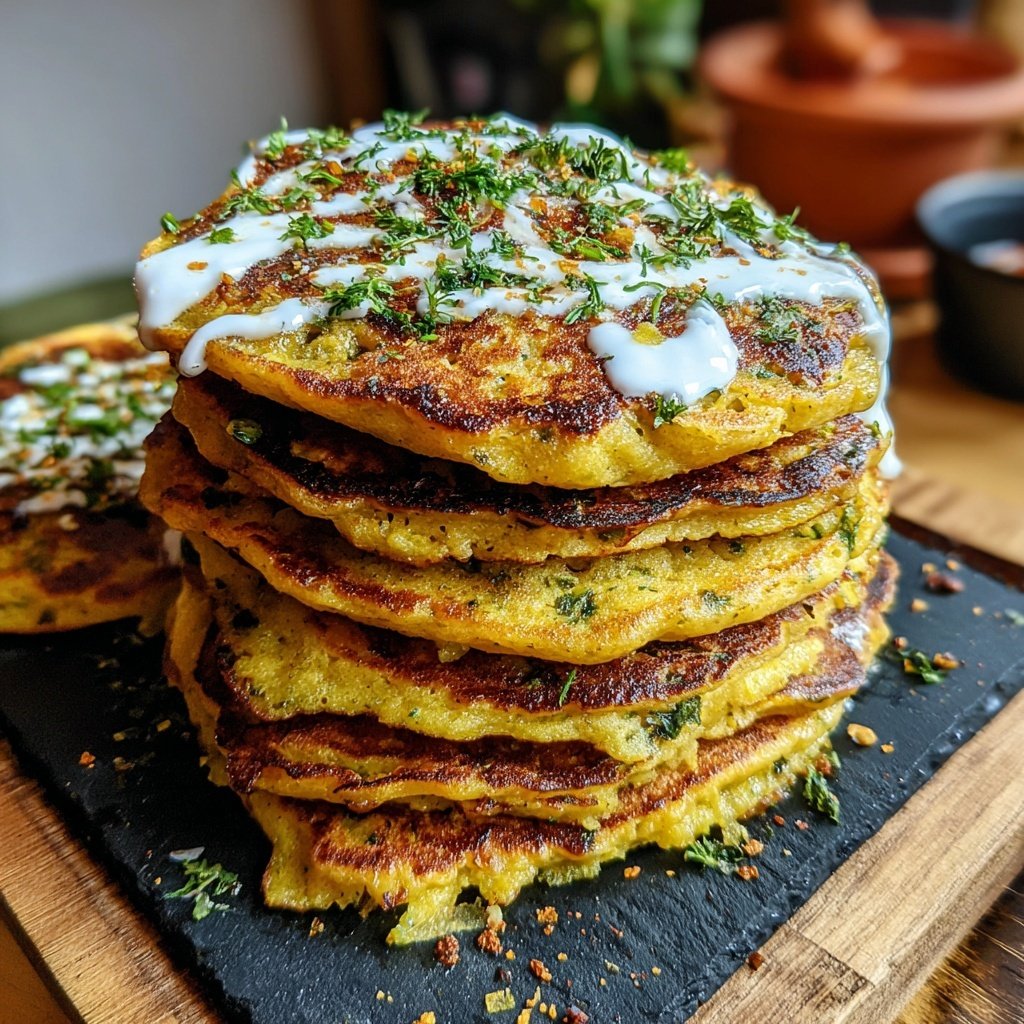 Savory Chickpea Flour Pancakes