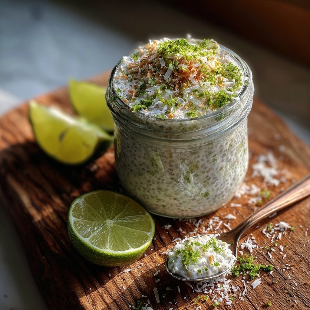 Lime Coconut Chia Pudding