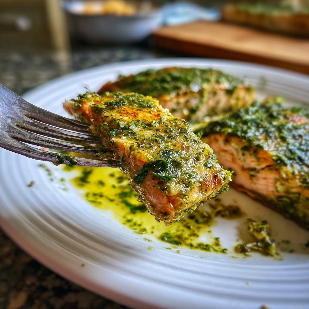 Lemon Basil Pesto Salmon