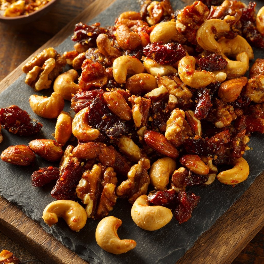 Sweet and Spicy Roasted Nuts