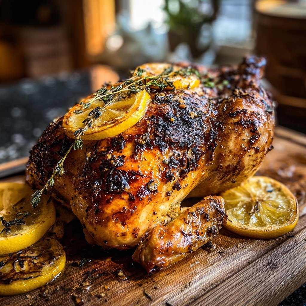 Lemon Garlic Roasted Chicken